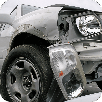 close up image of an automobile crash