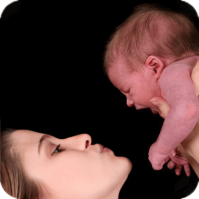 image of mother trying to soothe her baby