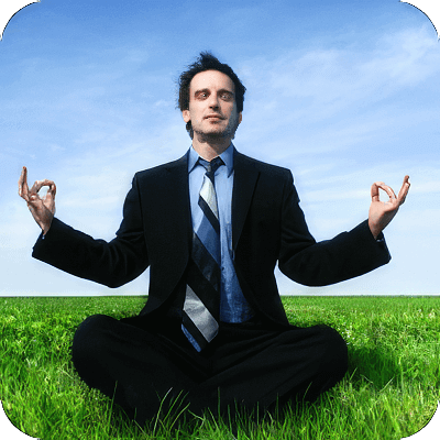image of man meditating