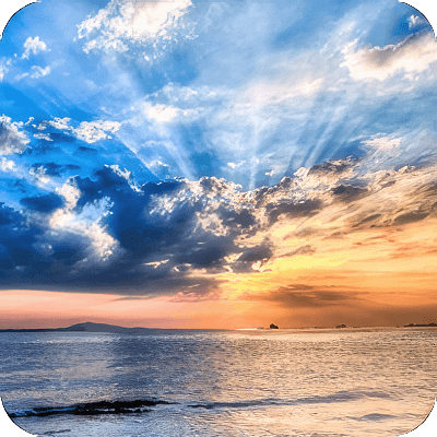 image of sunset over ocean