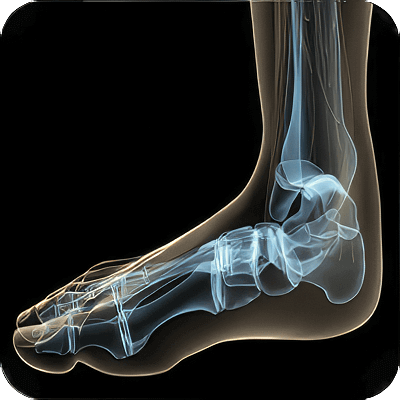 x-ray image of a foot