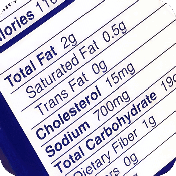 image of nutrition label