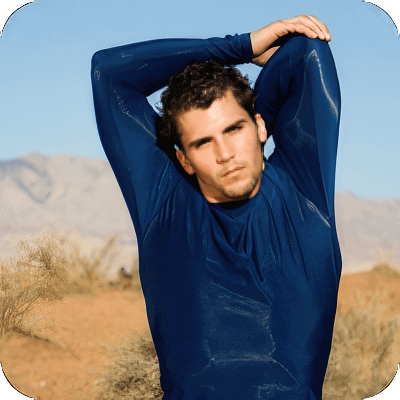 image of man stretching